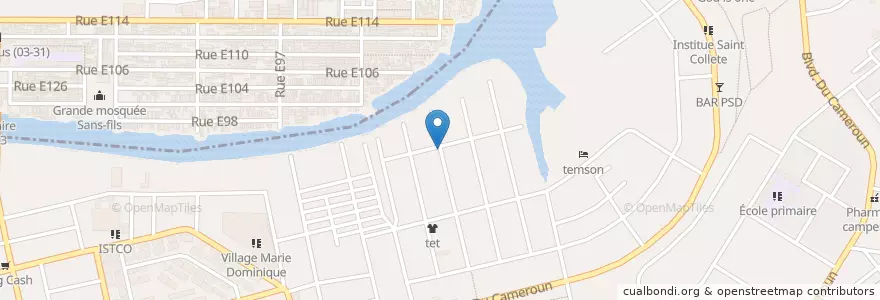 Mapa de ubicacion de Kiosque à café en コートジボワール, アビジャン, Koumassi.