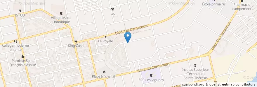 Mapa de ubicacion de Eglise Evangelique Protestante en ساحل العاج, أبيدجان, Koumassi.