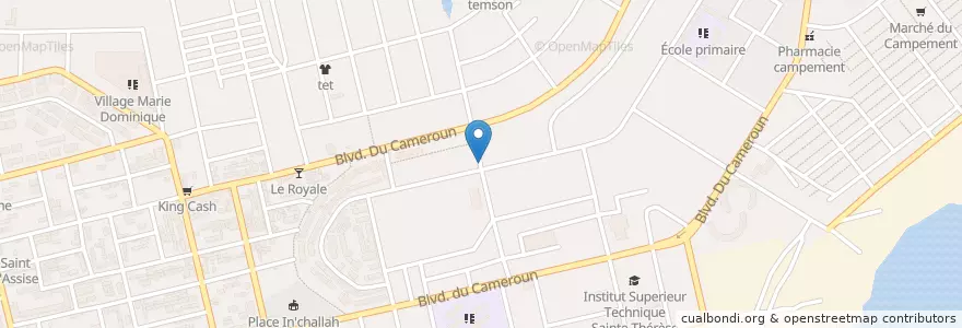 Mapa de ubicacion de kiosque à café en 코트디부아르, 아비장, Koumassi.