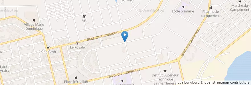 Mapa de ubicacion de Maquis No Problem en 코트디부아르, 아비장, Koumassi.