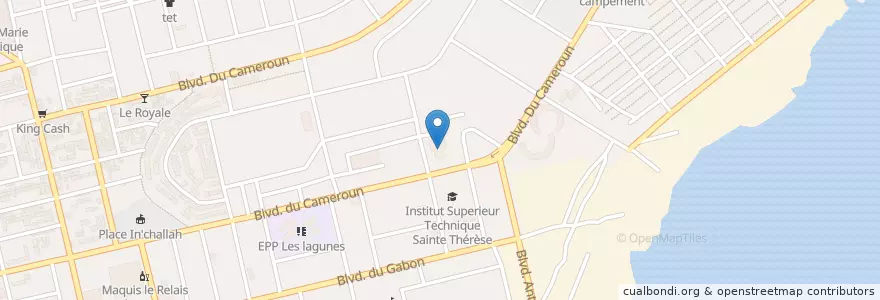 Mapa de ubicacion de Paroisse Notre Dame de lAssomption de prodomo en Côte D’Ivoire, Abidjan, Koumassi.
