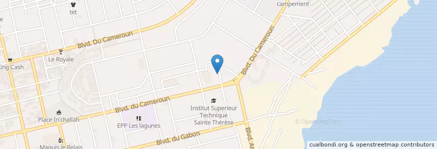 Mapa de ubicacion de Maquis en Côte D’Ivoire, Abidjan, Koumassi.