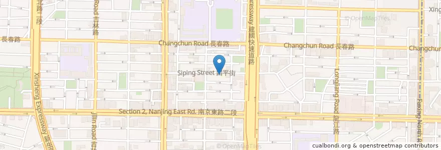 Mapa de ubicacion de 南香排骨飯 en تایوان, 新北市, تایپه, 中山區.