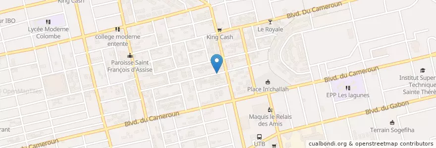 Mapa de ubicacion de Money Services en ساحل عاج, آبیجان, Koumassi.