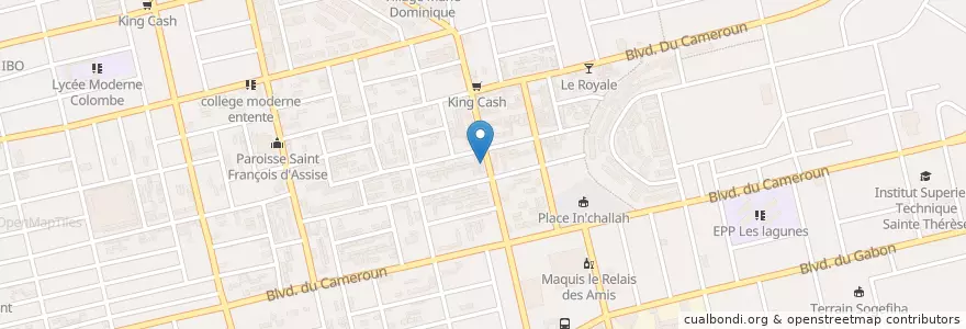 Mapa de ubicacion de Lavage Auto le Netoyeur en Elfenbeinküste, Abidjan, Koumassi.
