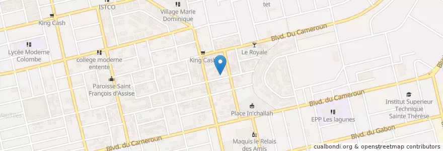Mapa de ubicacion de Cyber cafe en Elfenbeinküste, Abidjan, Koumassi.