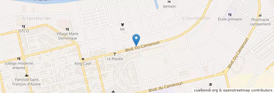 Mapa de ubicacion de Restaurant en Ivory Coast, Abidjan, Koumassi.