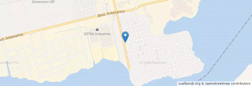 Mapa de ubicacion de Cyber cafe en Ivory Coast, Abidjan, Koumassi.