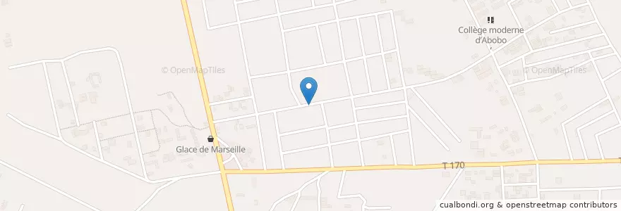 Mapa de ubicacion de Centre de Soins Tabitha de N'Dotré en Кот-Д’Ивуар, Абиджан, Abobo.