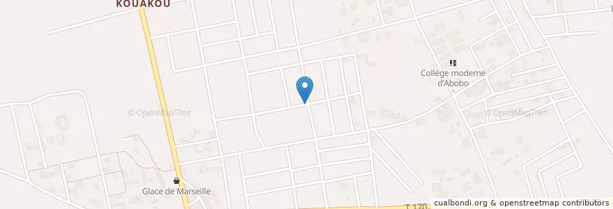 Mapa de ubicacion de Mobile Money en コートジボワール, アビジャン, Abobo.