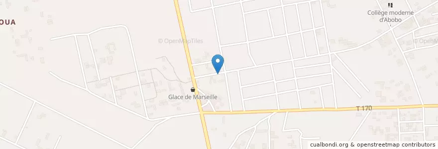 Mapa de ubicacion de Clinique Privée en Costa Do Marfim, Abidjan, Abobo.