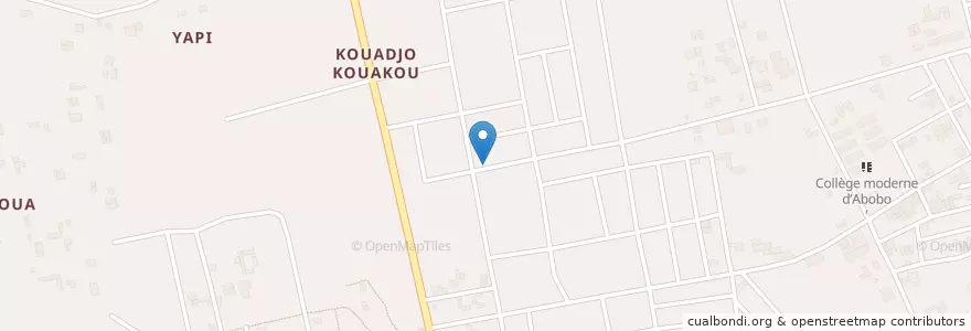 Mapa de ubicacion de Kiosque en Ivory Coast, Abidjan, Abobo.