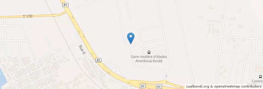 Mapa de ubicacion de Money Gram en Кот-Д’Ивуар, Абиджан, Abobo.