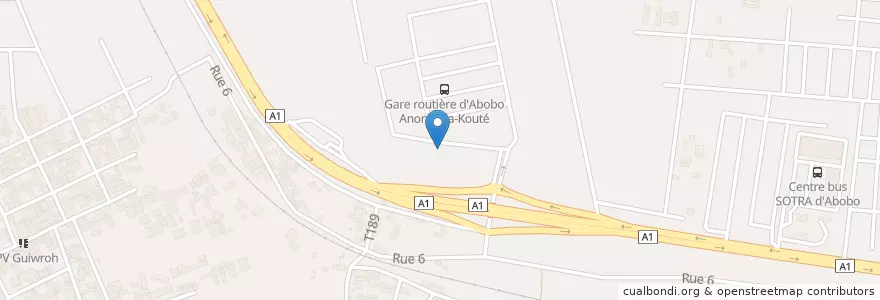 Mapa de ubicacion de Ecobank en 科特迪瓦, 阿比让, Abobo.
