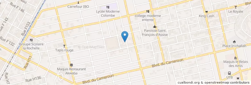 Mapa de ubicacion de EPV Remblais en Côte D'Ivoire, Abidjan, Koumassi.