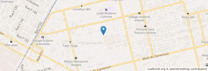 Mapa de ubicacion de Restaurant Africain en ساحل عاج, آبیجان, Koumassi, Marcory.