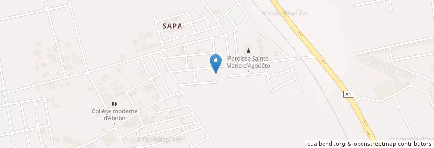 Mapa de ubicacion de Cafétariat en Ivory Coast, Abidjan, Abobo.