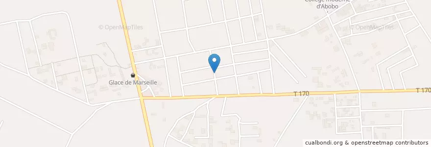 Mapa de ubicacion de Kiosque en Ivoorkust, Abidjan, Abobo.