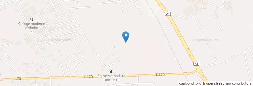 Mapa de ubicacion de Eglise Baptiste en 科特迪瓦, 阿比让, Abobo.