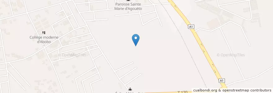 Mapa de ubicacion de Restaurant en Côte D’Ivoire, Abidjan, Abobo.