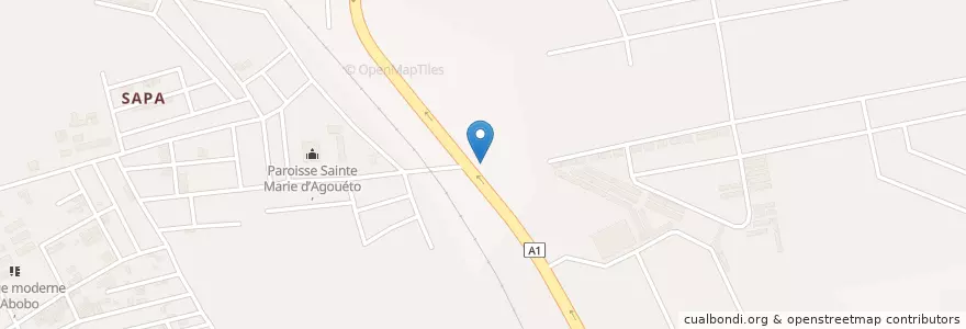 Mapa de ubicacion de Garage Vélo en Costa De Marfil, Abiyán, Abobo.