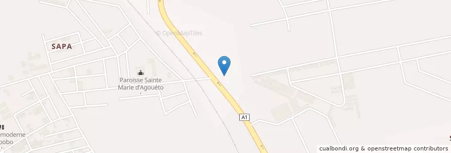 Mapa de ubicacion de Restaurant en Ivoorkust, Abidjan, Abobo.