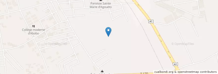 Mapa de ubicacion de Café Express en 코트디부아르, 아비장, Abobo.