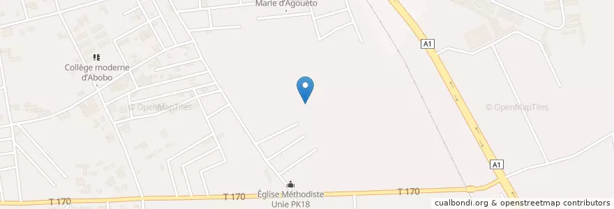 Mapa de ubicacion de Kiosque en Costa Do Marfim, Abidjan, Abobo.