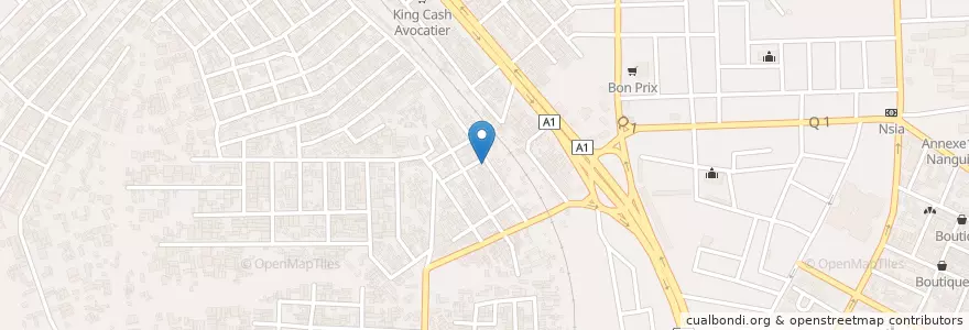 Mapa de ubicacion de Clinique spirituel JHSG en 코트디부아르, 아비장, Abobo.