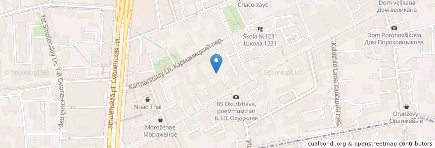 Mapa de ubicacion de Библиотека en Rusya Federasyonu, Центральный Федеральный Округ, Москва, Центральный Административный Округ, Район Арбат.
