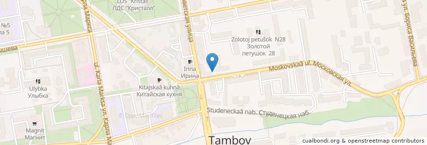 Mapa de ubicacion de Вита en Rusia, Distrito Federal Central, Óblast De Tambov, Тамбовский Район, Городской Округ Тамбов.