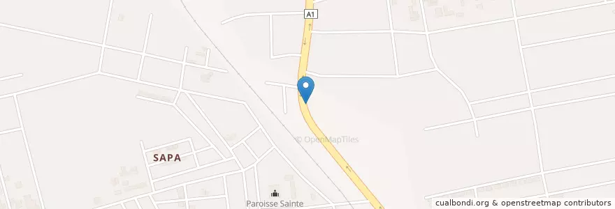Mapa de ubicacion de Café Express en ساحل عاج, آبیجان, Abobo.