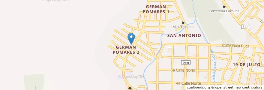Mapa de ubicacion de Iglesia San Antonio en Nicaragua, Jinotega, Jinotega (Municipio).