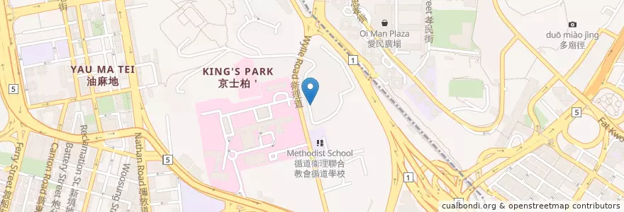 Mapa de ubicacion de L6 Carpark en Китай, Гуандун, Гонконг, Цзюлун, Новые Территории, 油尖旺區 Yau Tsim Mong District.