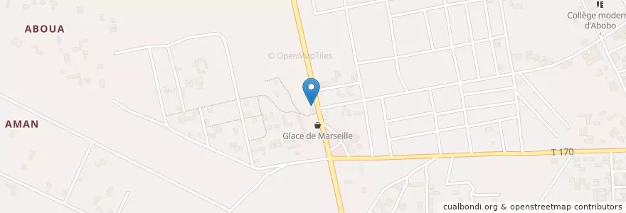 Mapa de ubicacion de Mobile Money en Costa D'Avorio, Abidjan, Abobo.
