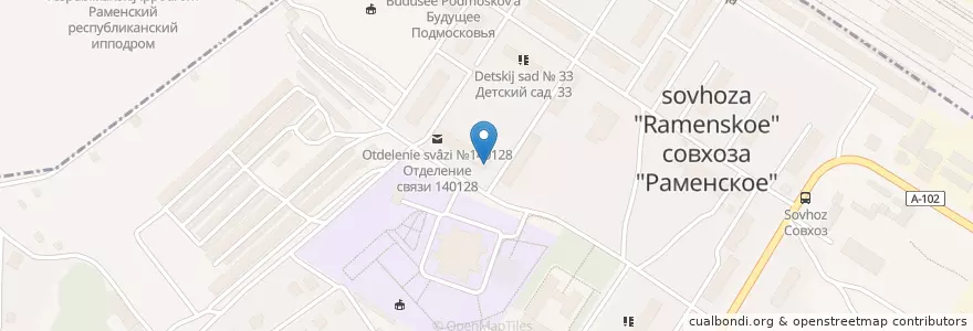 Mapa de ubicacion de Участковый пункт полиции № 3 en Rusland, Centraal Federaal District, Oblast Moskou, Раменский Городской Округ.
