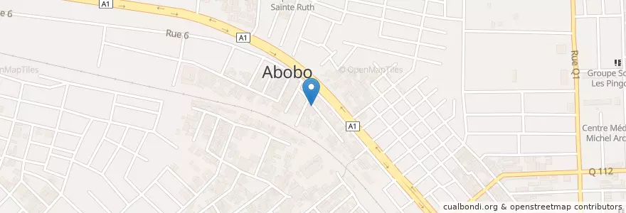 Mapa de ubicacion de Bistrot en Costa Do Marfim, Abidjan, Abobo.