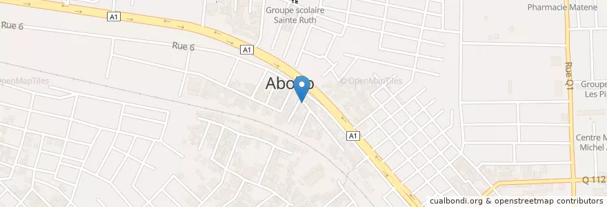 Mapa de ubicacion de Restaurant et Bistrot en Côte D’Ivoire, Abidjan, Abobo.