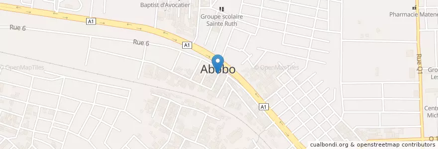 Mapa de ubicacion de Kiosque en Costa De Marfil, Abiyán, Abobo.
