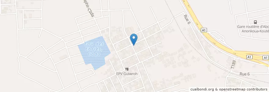 Mapa de ubicacion de Eglise De Jesus Christ Des Saints Du Dernière Jours en ساحل عاج, آبیجان, Abobo.