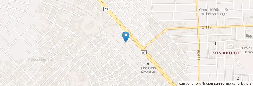 Mapa de ubicacion de CyberCafé en ساحل العاج, أبيدجان, أبوبو.