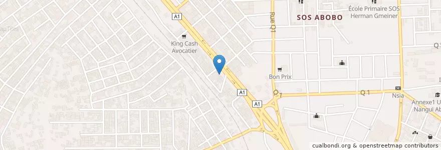 Mapa de ubicacion de Café Express en Ivoorkust, Abidjan, Abobo.