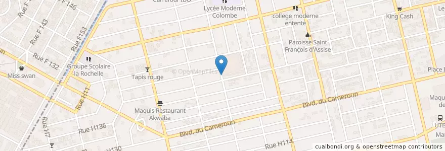 Mapa de ubicacion de Kiosque en Costa D'Avorio, Abidjan, Koumassi, Marcory.