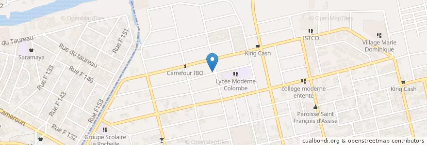 Mapa de ubicacion de Kiosque en Côte D’Ivoire, Abidjan, Marcory.
