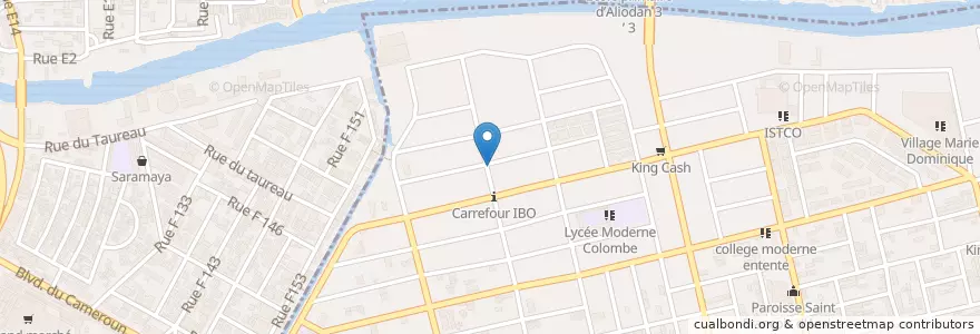 Mapa de ubicacion de Kiosque Restaurant en 코트디부아르, 아비장, Marcory.