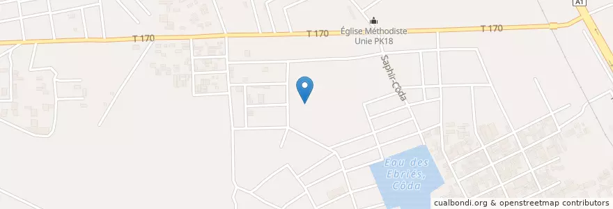 Mapa de ubicacion de Bistro en Costa Do Marfim, Abidjan, Abobo.