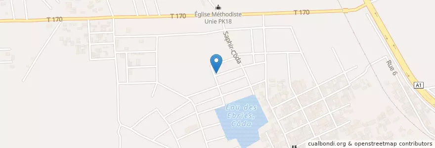 Mapa de ubicacion de Bistro en ساحل العاج, أبيدجان, أبوبو.