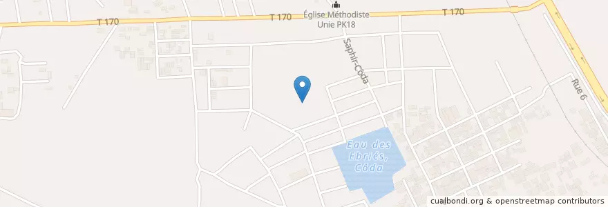 Mapa de ubicacion de Bistro en 코트디부아르, 아비장, Abobo.