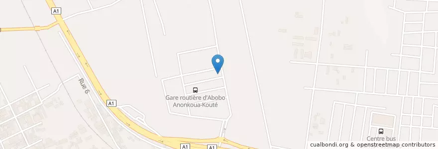 Mapa de ubicacion de Dicko service Money transfert en Кот-Д’Ивуар, Абиджан, Abobo.