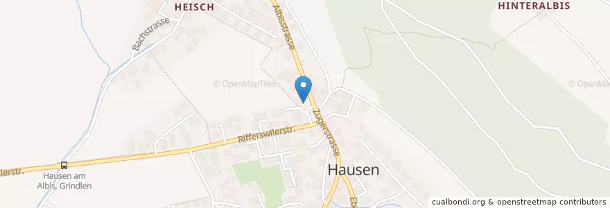 Mapa de ubicacion de Pfyl en Suisse, Zurich, Bezirk Affoltern, Hausen Am Albis.